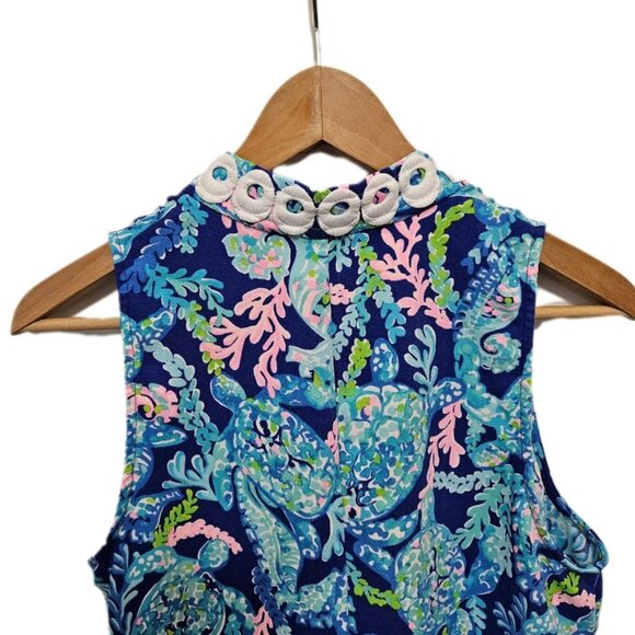 Lilly Pulitzer Blue and Pink Sleeveless Jane Dress - Picture 8 of 12